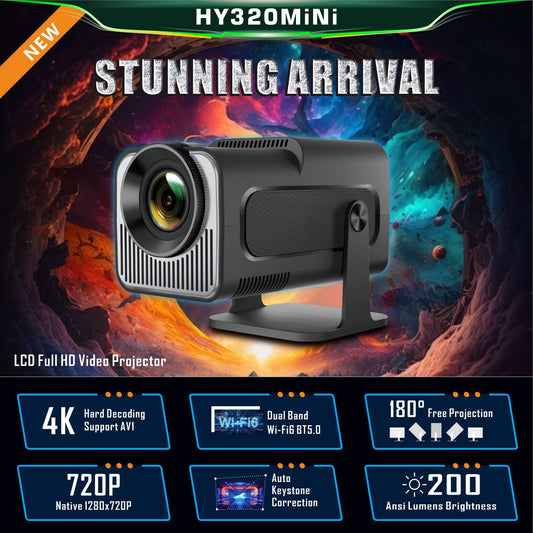 HY320 - Portable Smart Projector (Native 720P) with Wifi