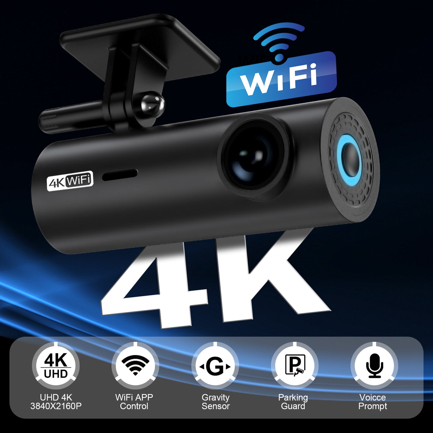 WiFi 4K High-definition Driving Recorder