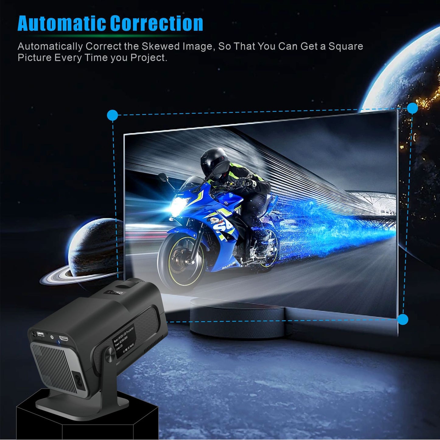 HY320 - Portable Smart Projector (Native 720P) with Wifi